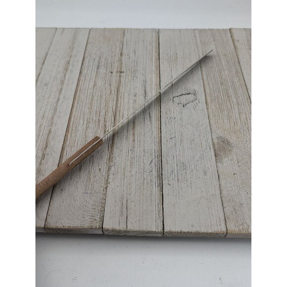 Vintage Household Stainless Slicing Bread Knife 7-3/4" Blade Wood Handle 12-1/4" - Picture 7 of 9